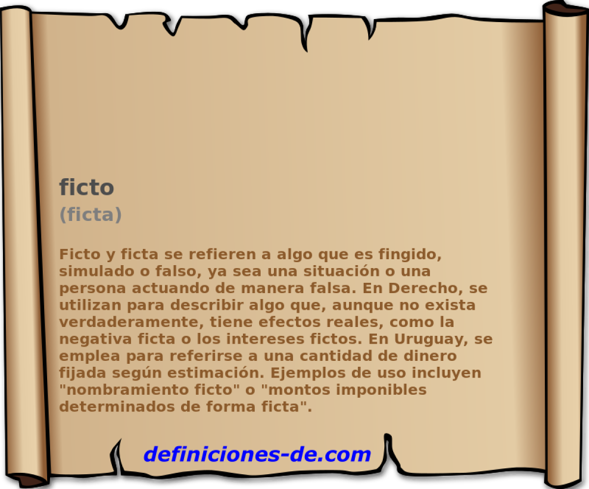 ficto (ficta)