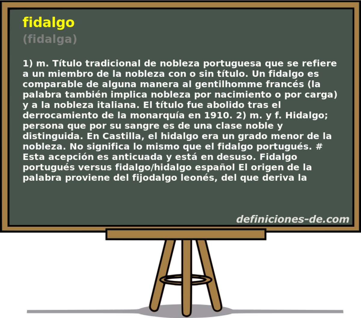 fidalgo (fidalga)
