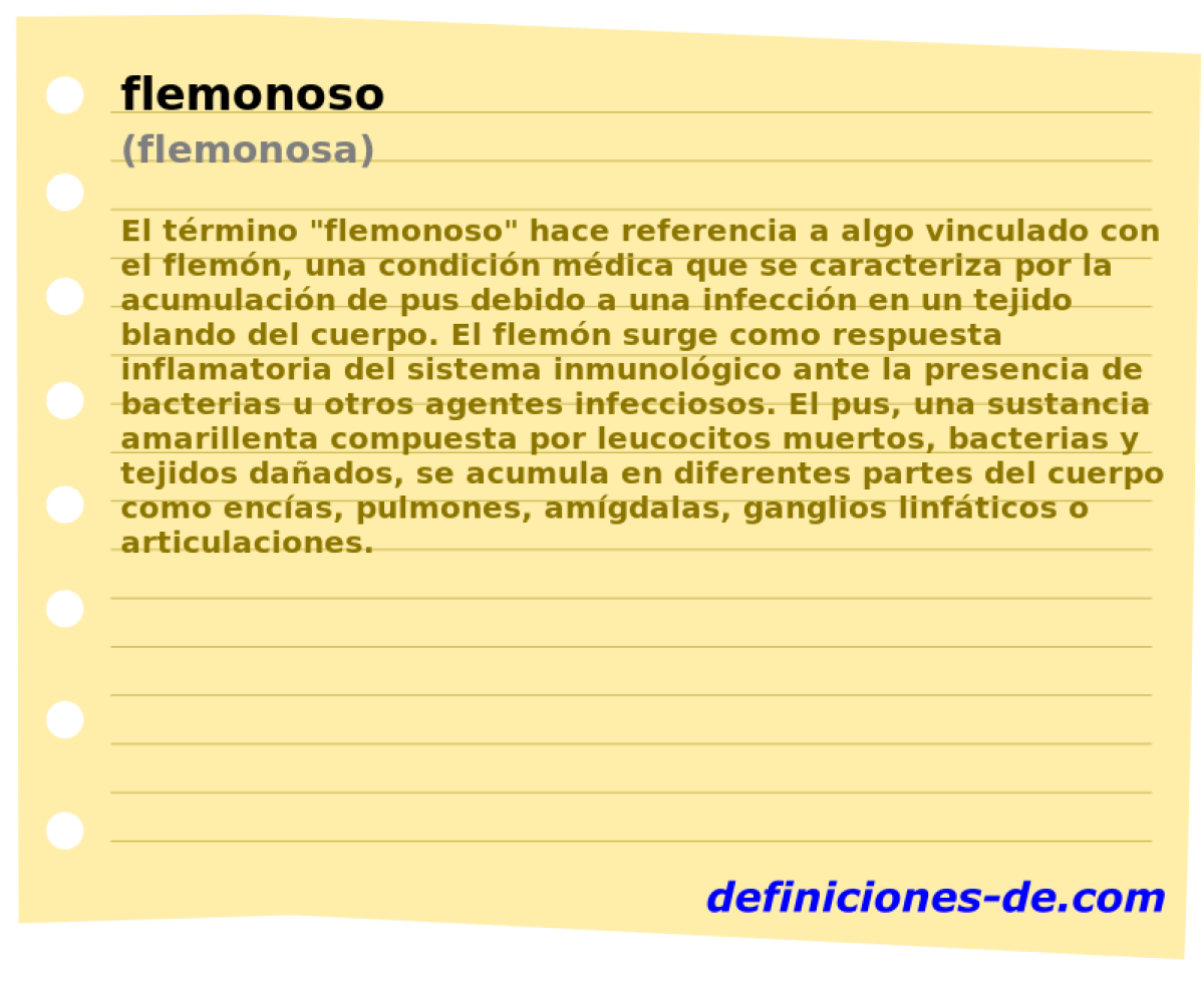 flemonoso (flemonosa)
