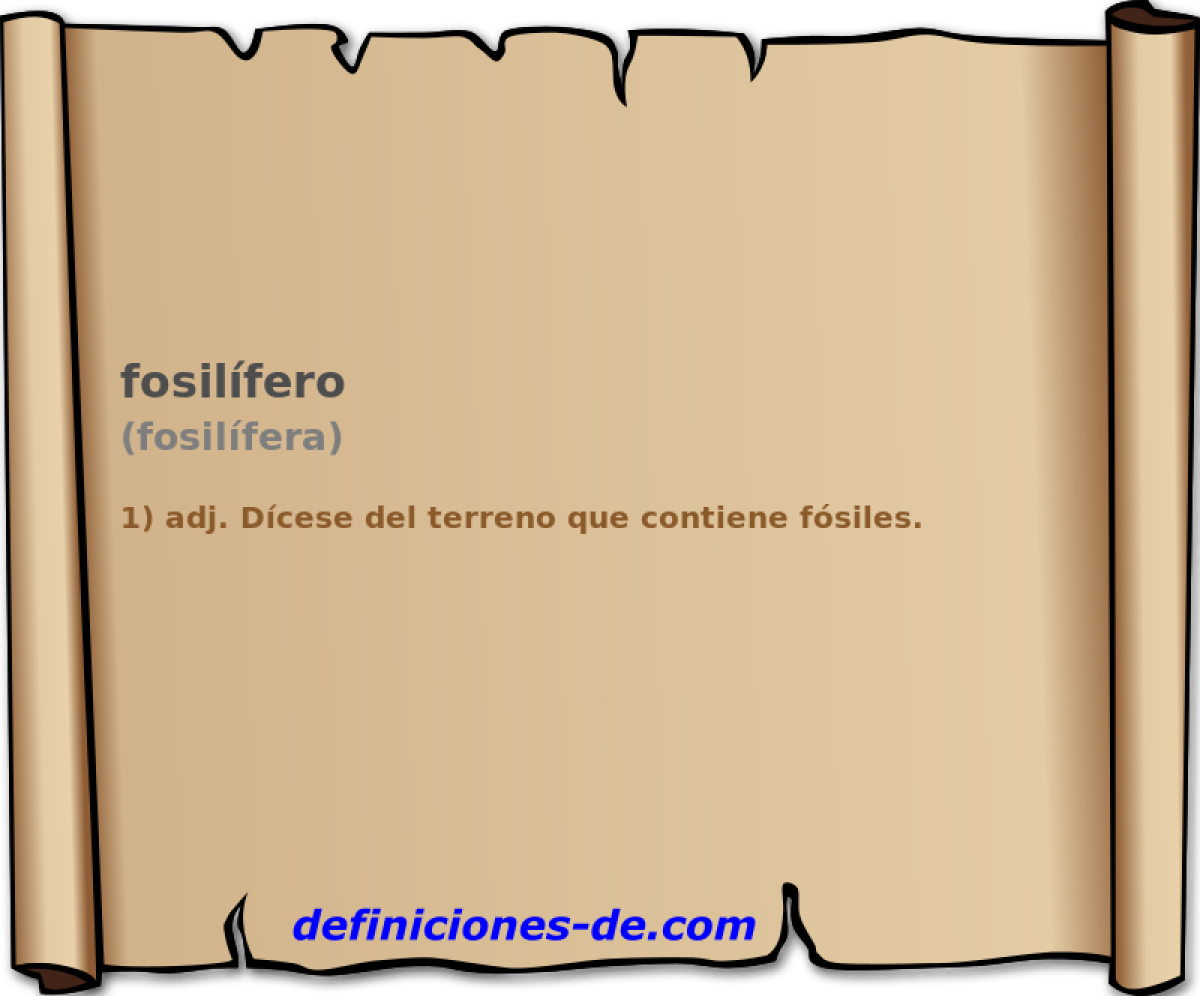 fosilfero (fosilfera)