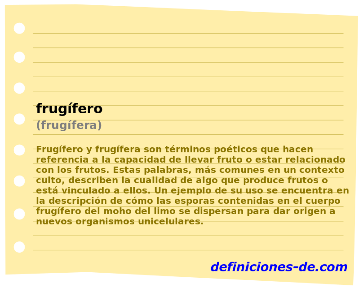 frugfero (frugfera)