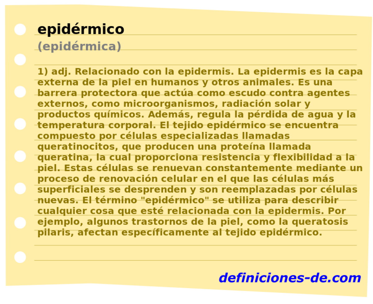 epidrmico (epidrmica)