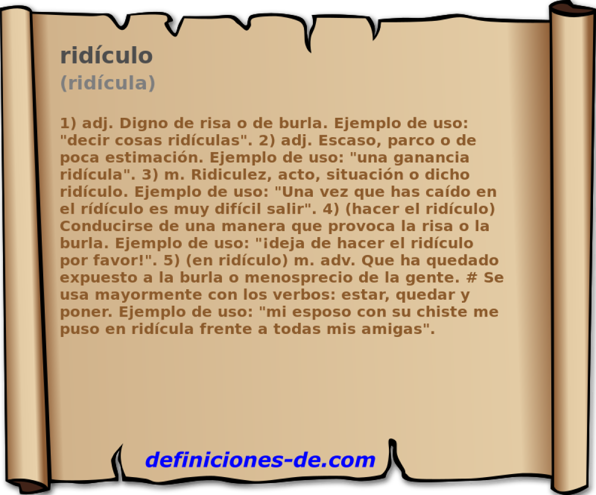 ridculo (ridcula)