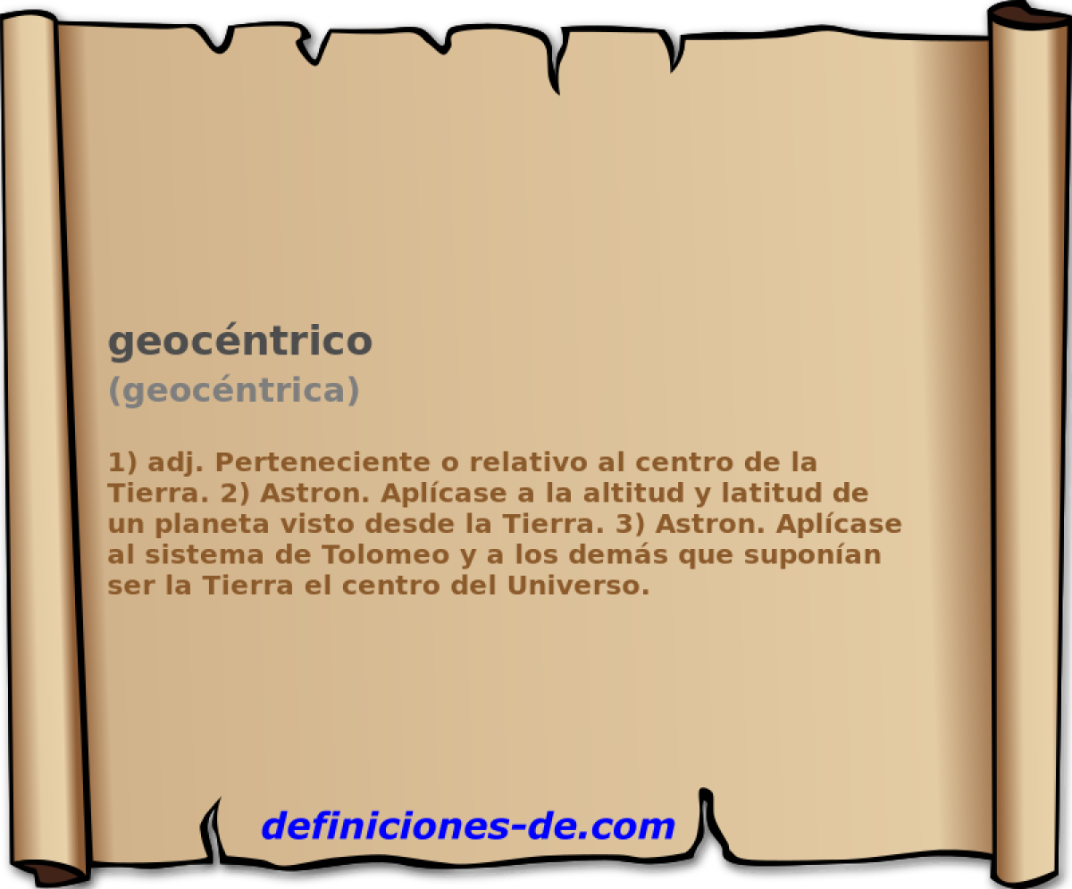 geocntrico (geocntrica)
