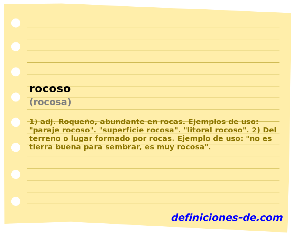 rocoso (rocosa)