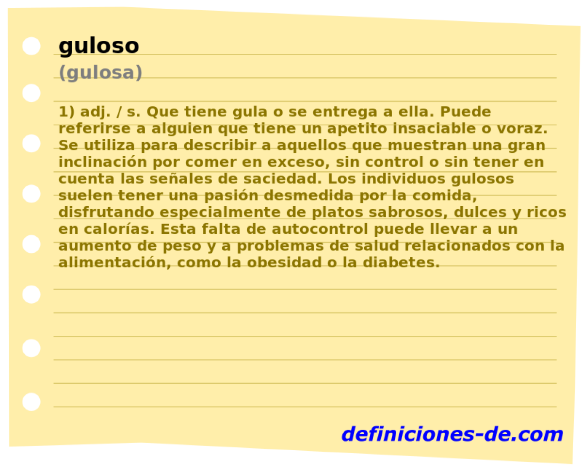 guloso (gulosa)