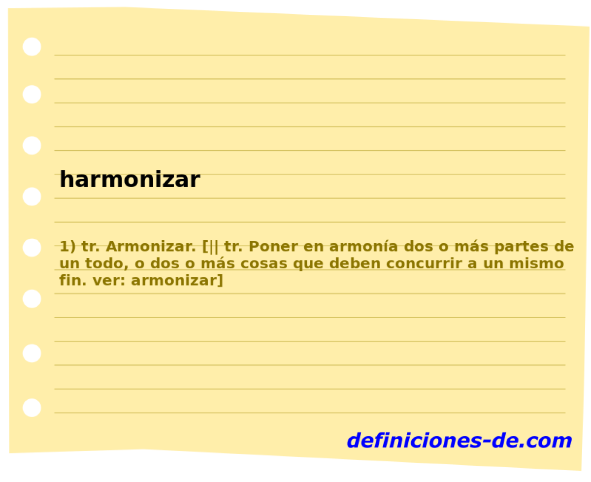 harmonizar 