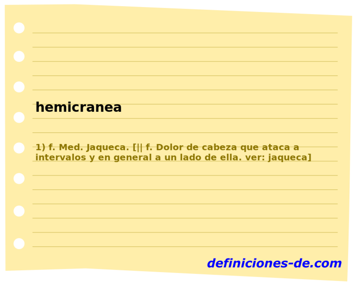 hemicranea 