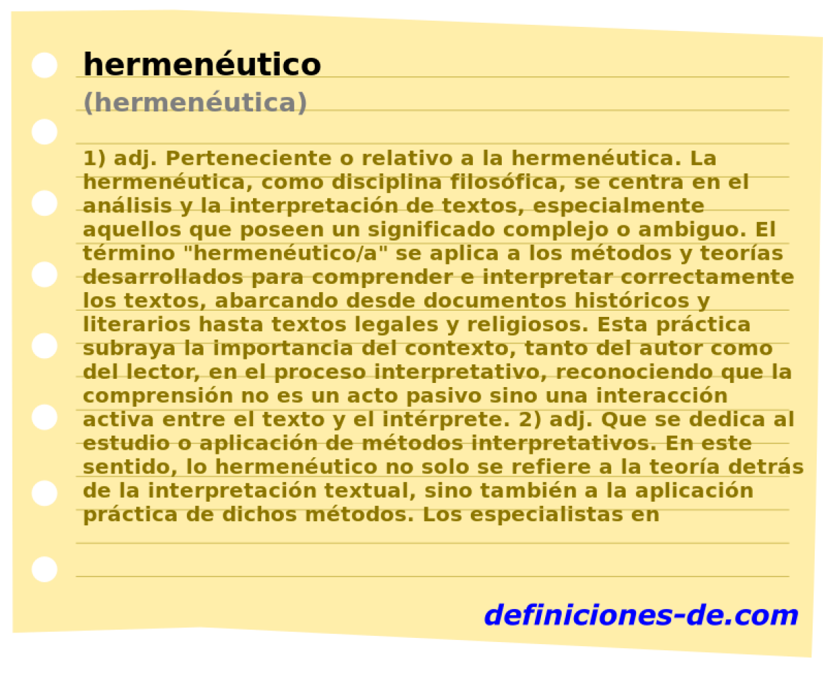 hermenutico (hermenutica)
