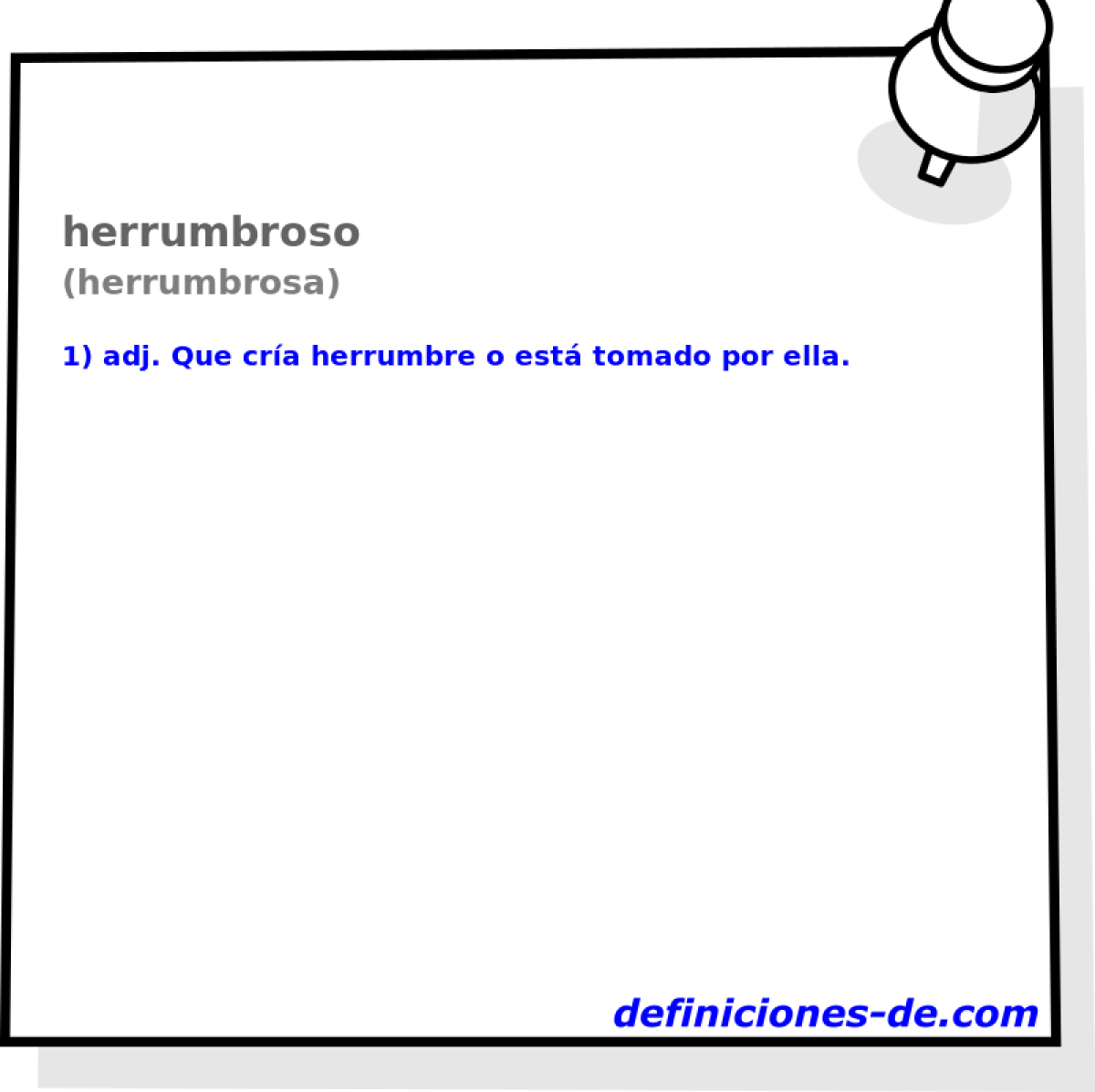herrumbroso (herrumbrosa)