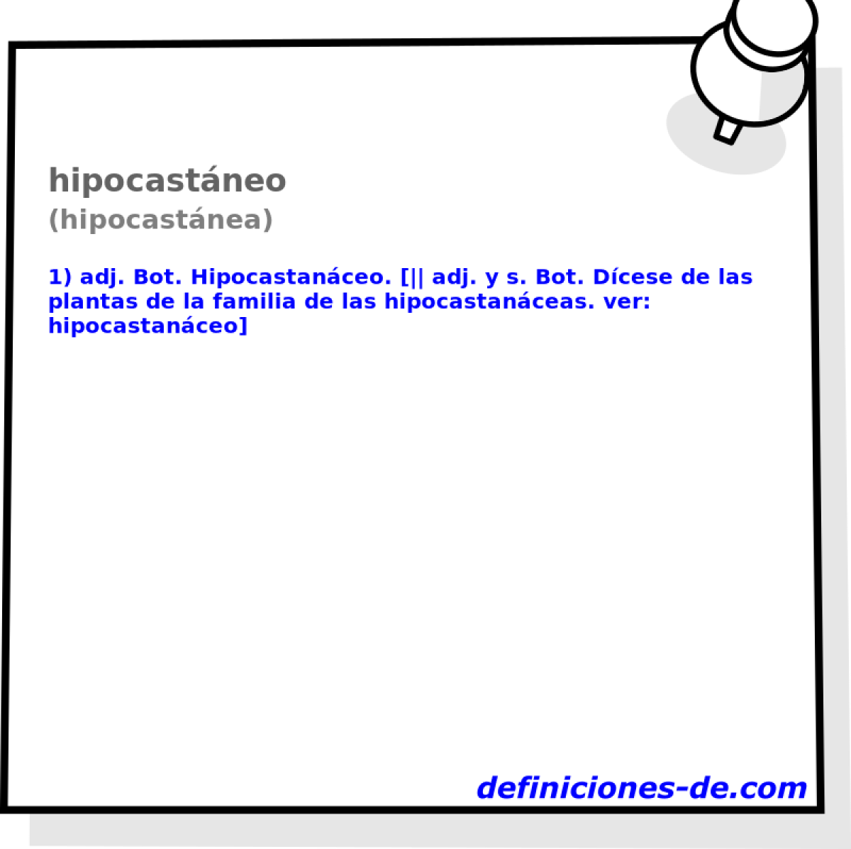 hipocastneo (hipocastnea)