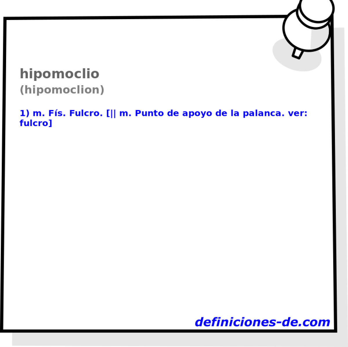 hipomoclio (hipomoclion)