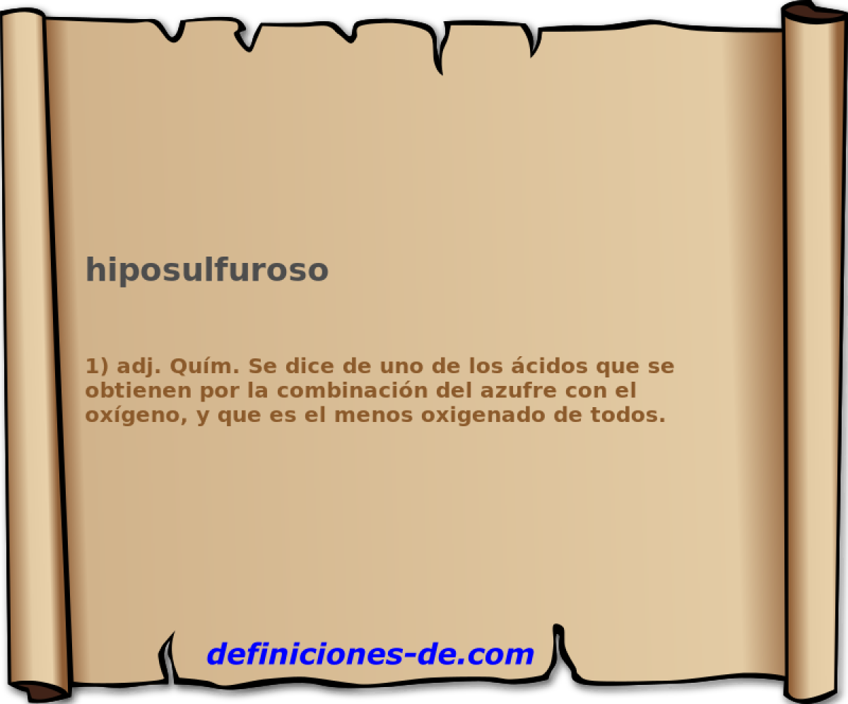 hiposulfuroso 