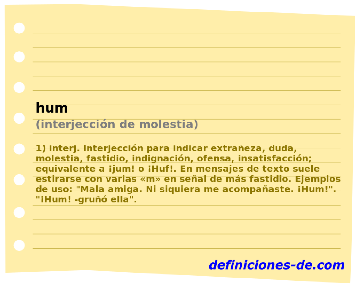 hum (interjeccin de molestia)