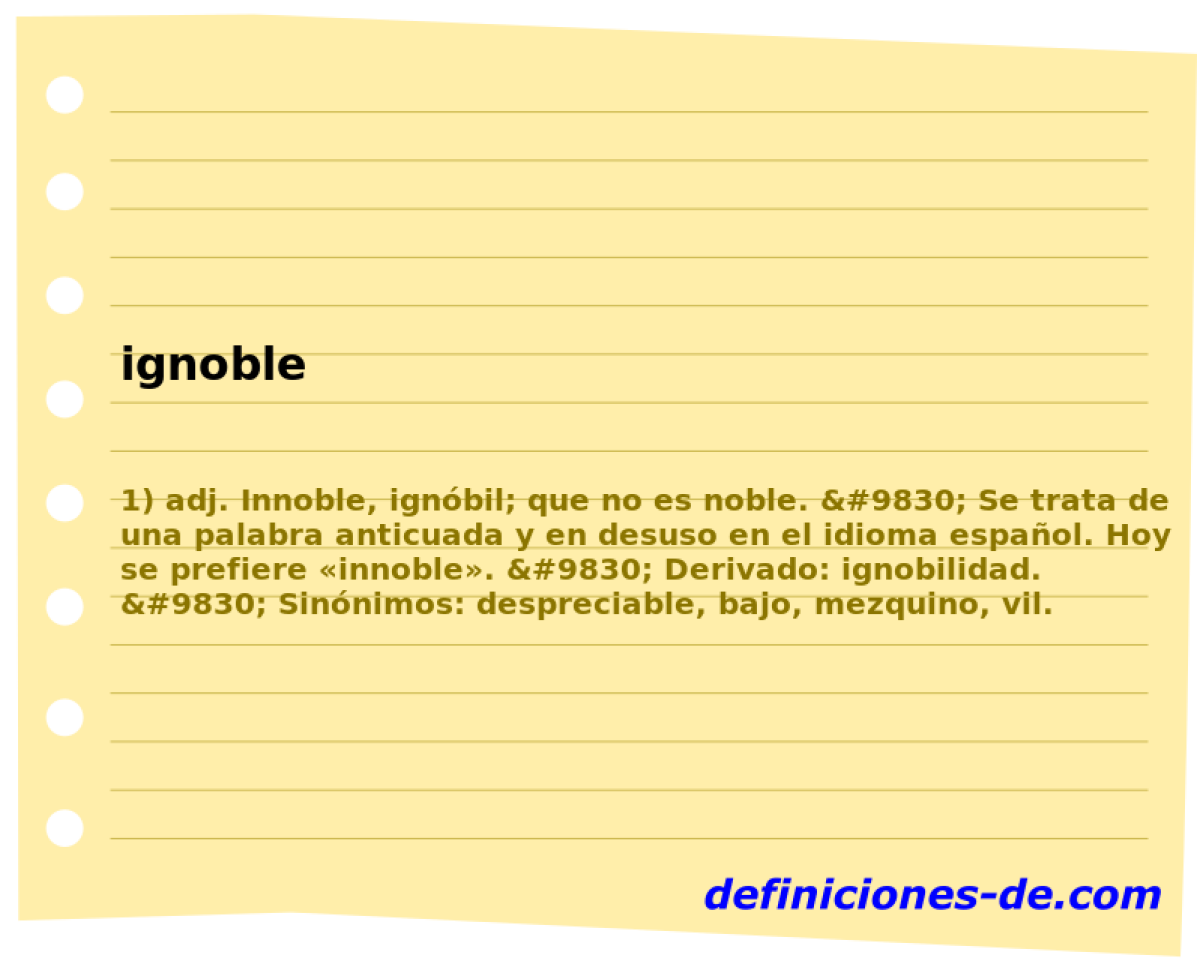 ignoble 