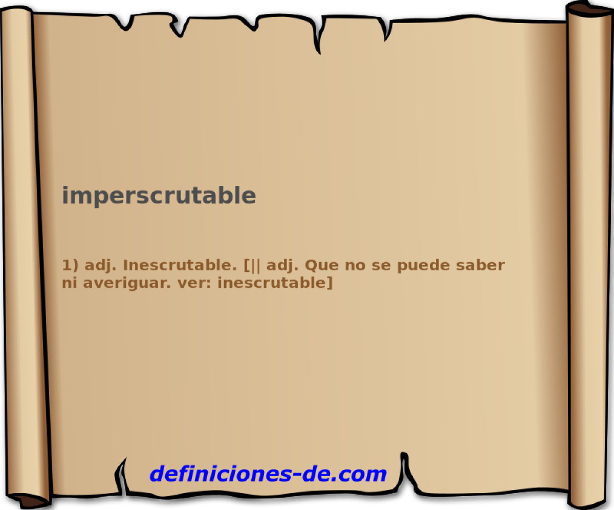 imperscrutable 