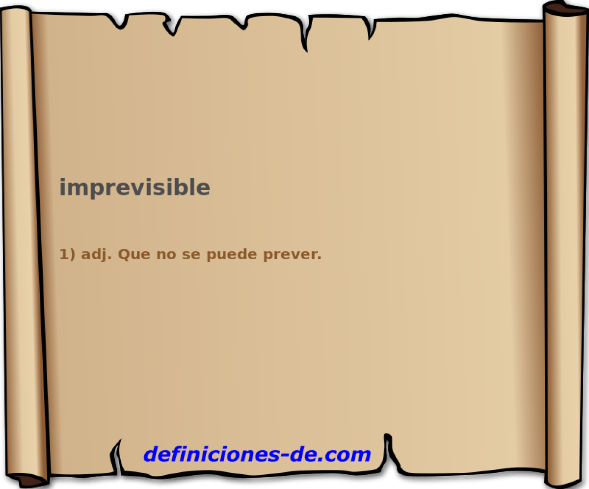 imprevisible 