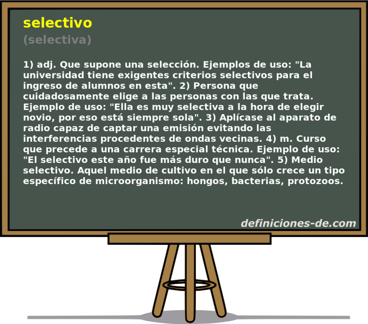 selectivo (selectiva)