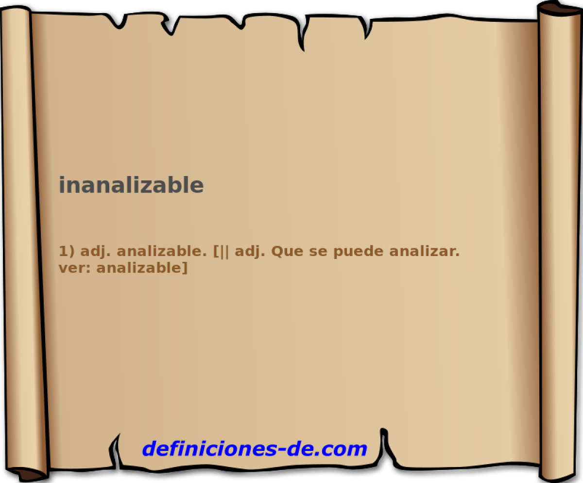 inanalizable 