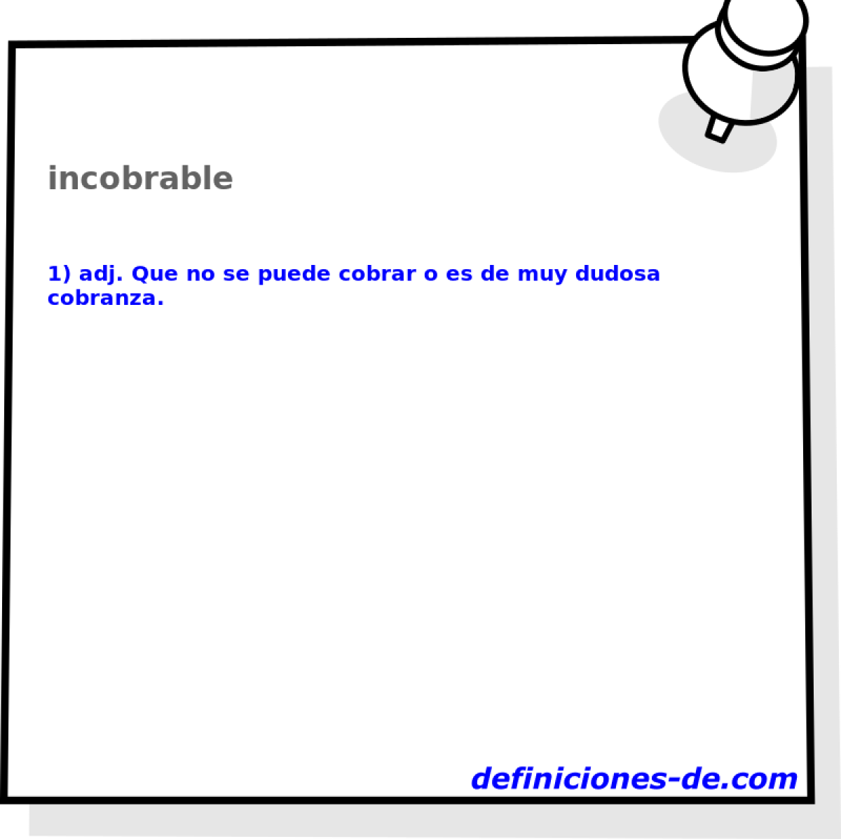 incobrable 