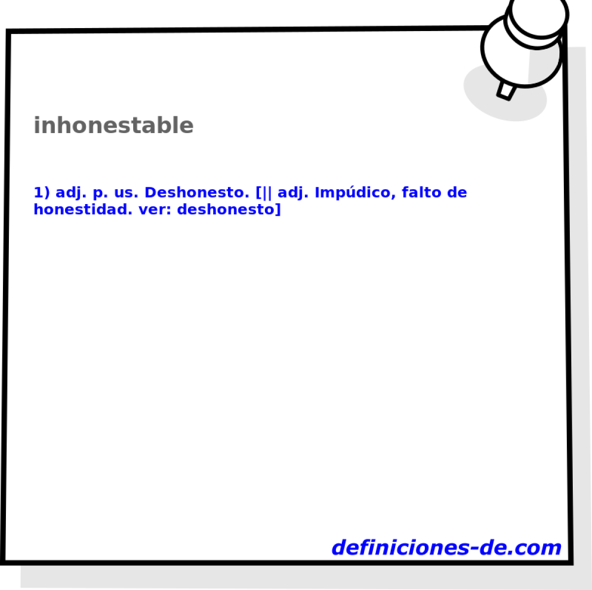 inhonestable 