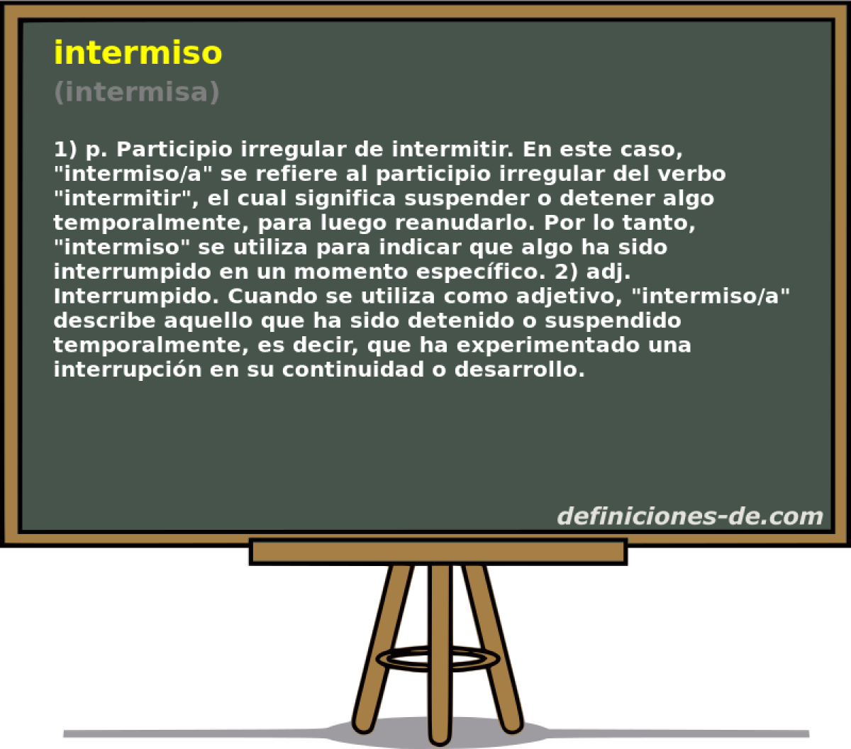 intermiso (intermisa)