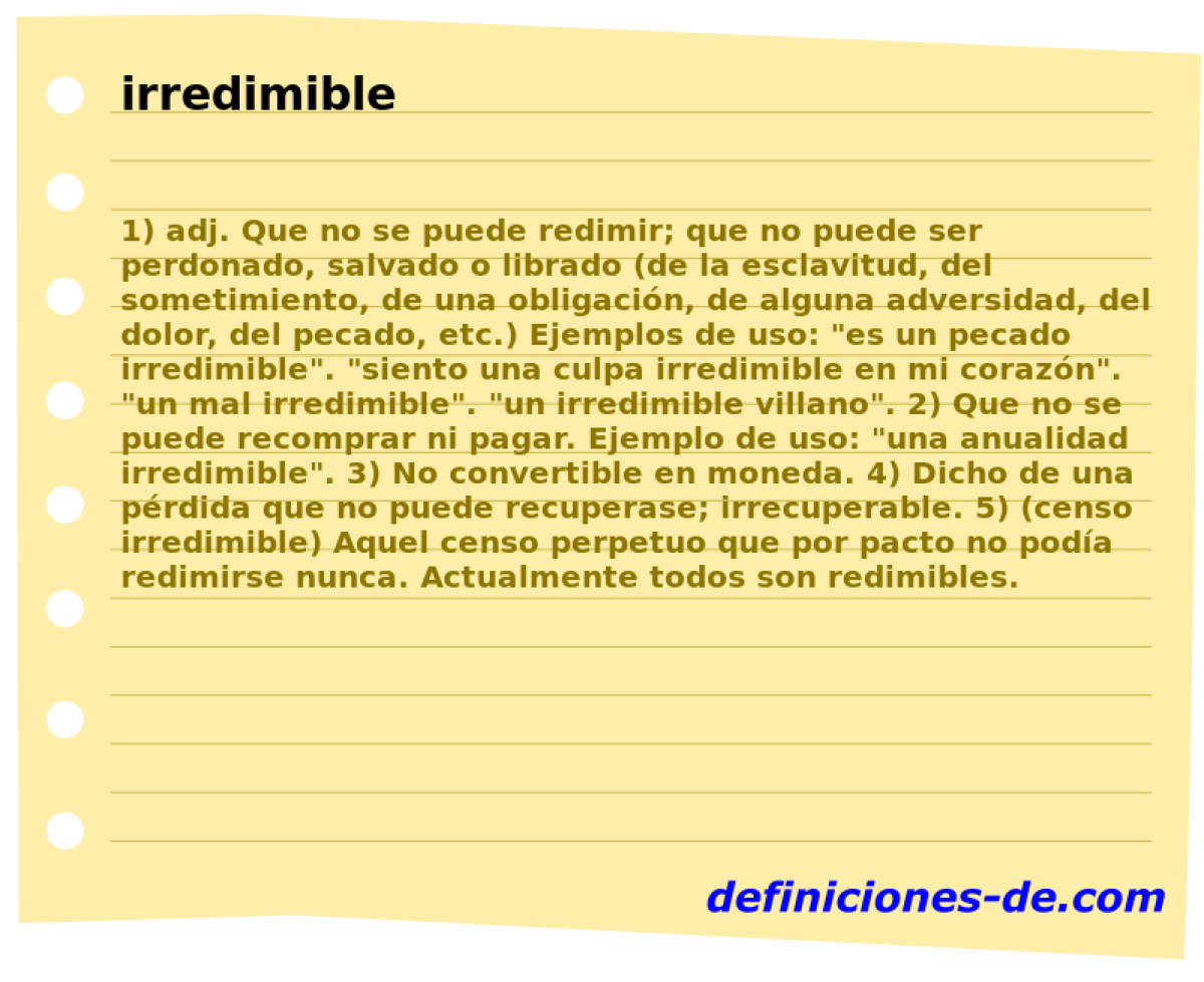 irredimible 