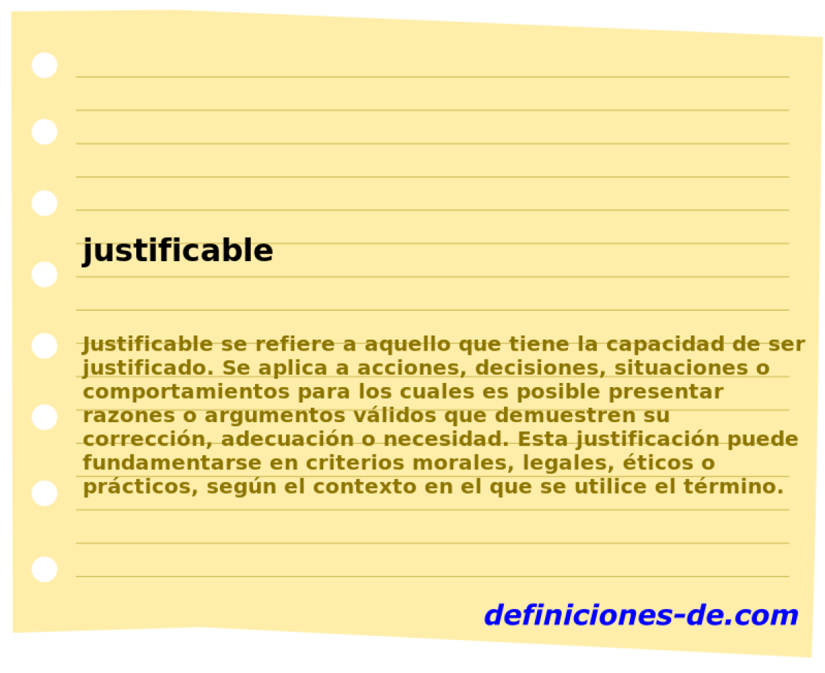justificable 