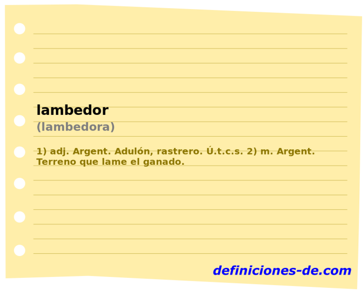 lambedor (lambedora)