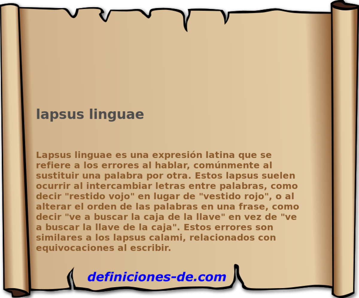 lapsus linguae 