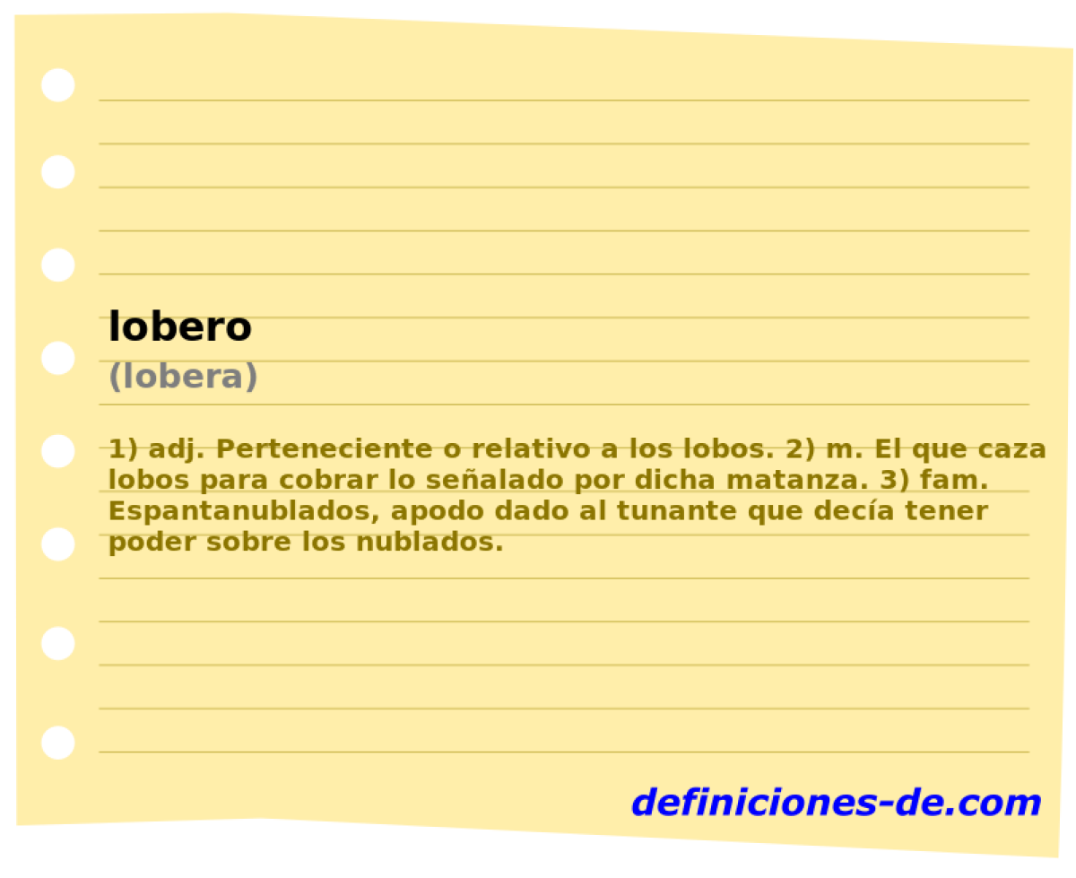 lobero (lobera)
