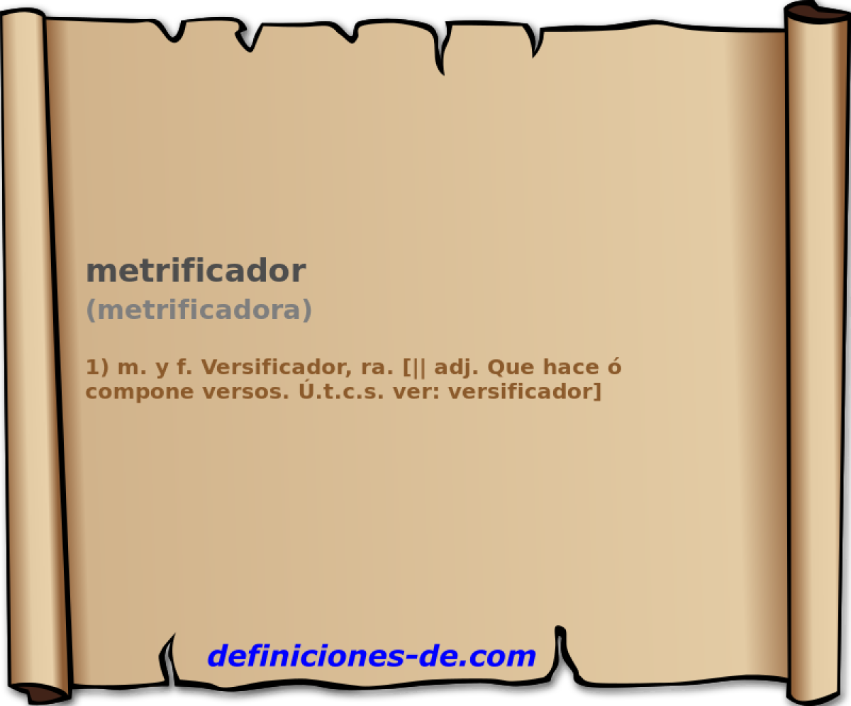 metrificador (metrificadora)