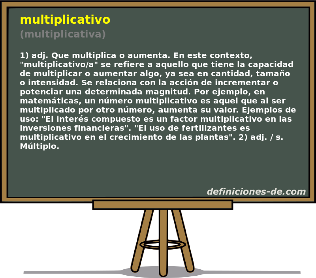 multiplicativo (multiplicativa)