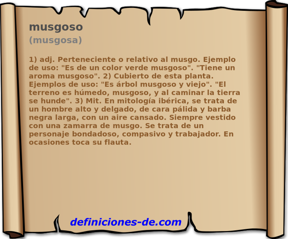 musgoso (musgosa)