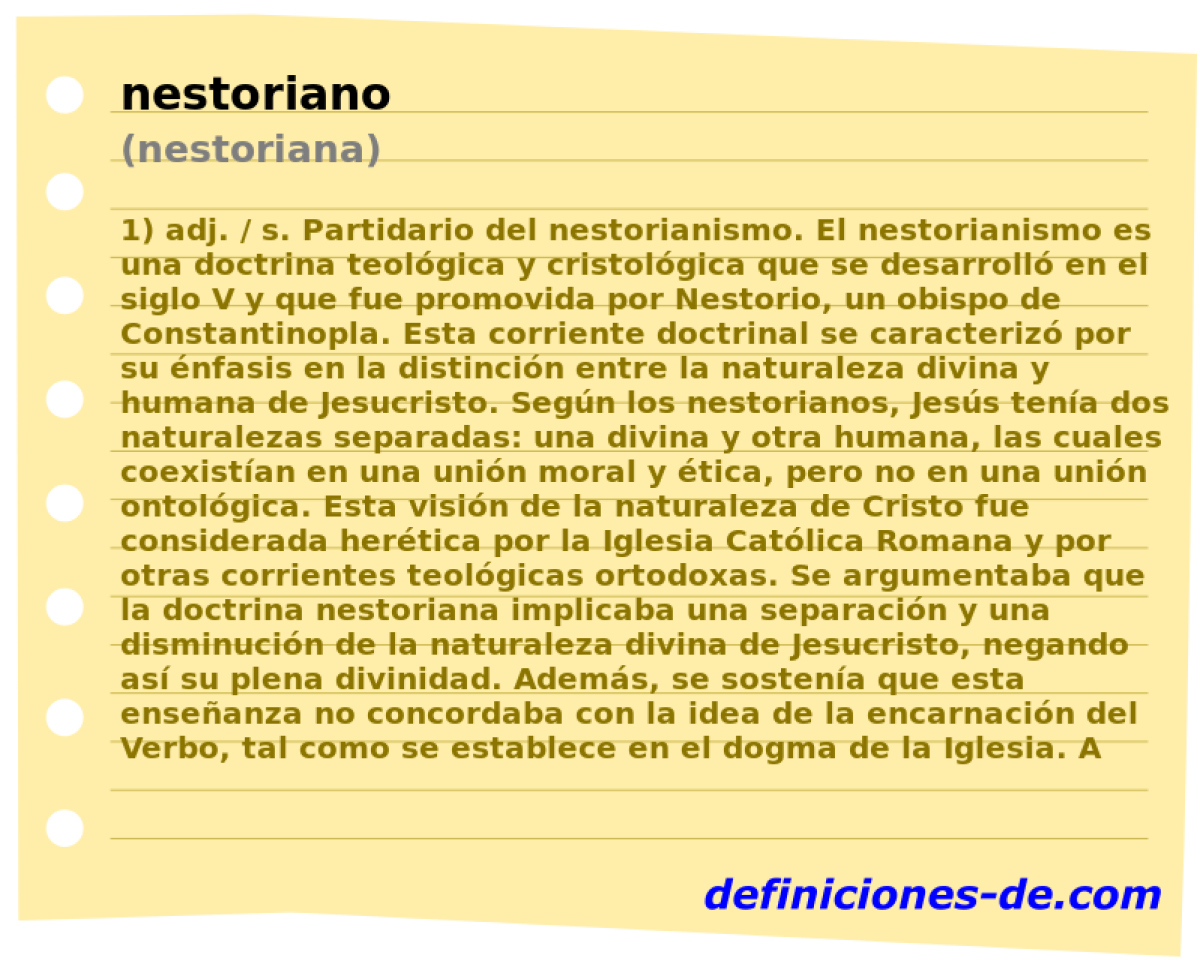 nestoriano (nestoriana)