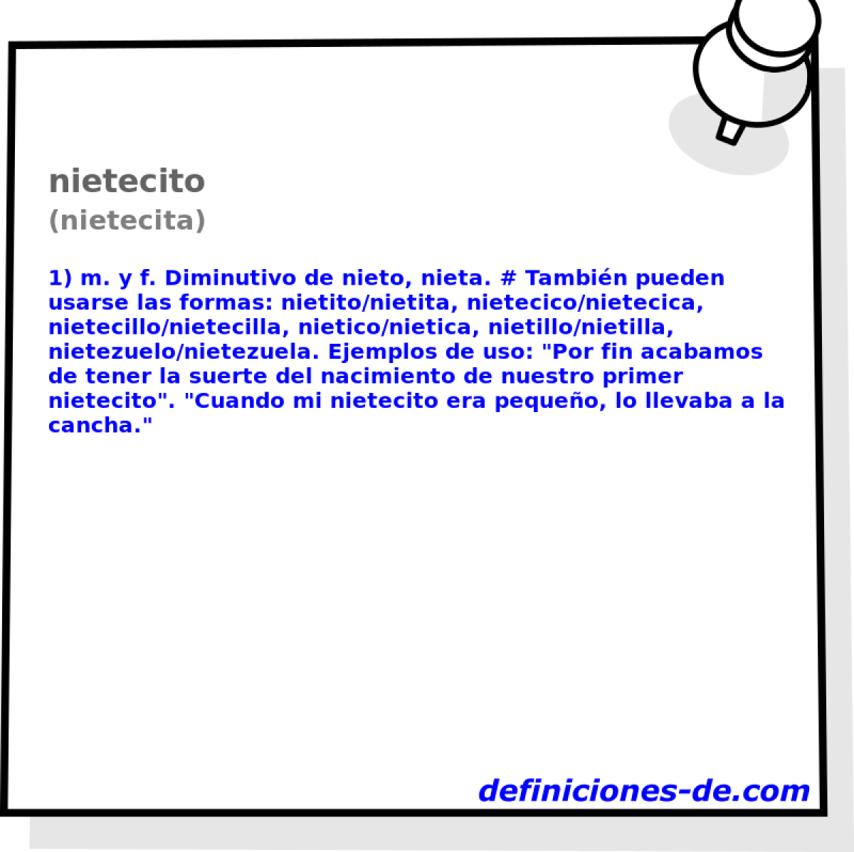 nietecito (nietecita)