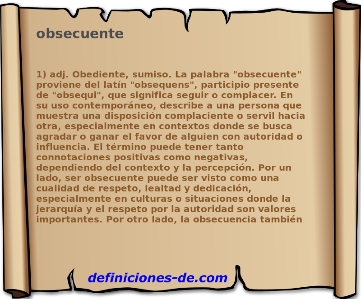 obsecuente 