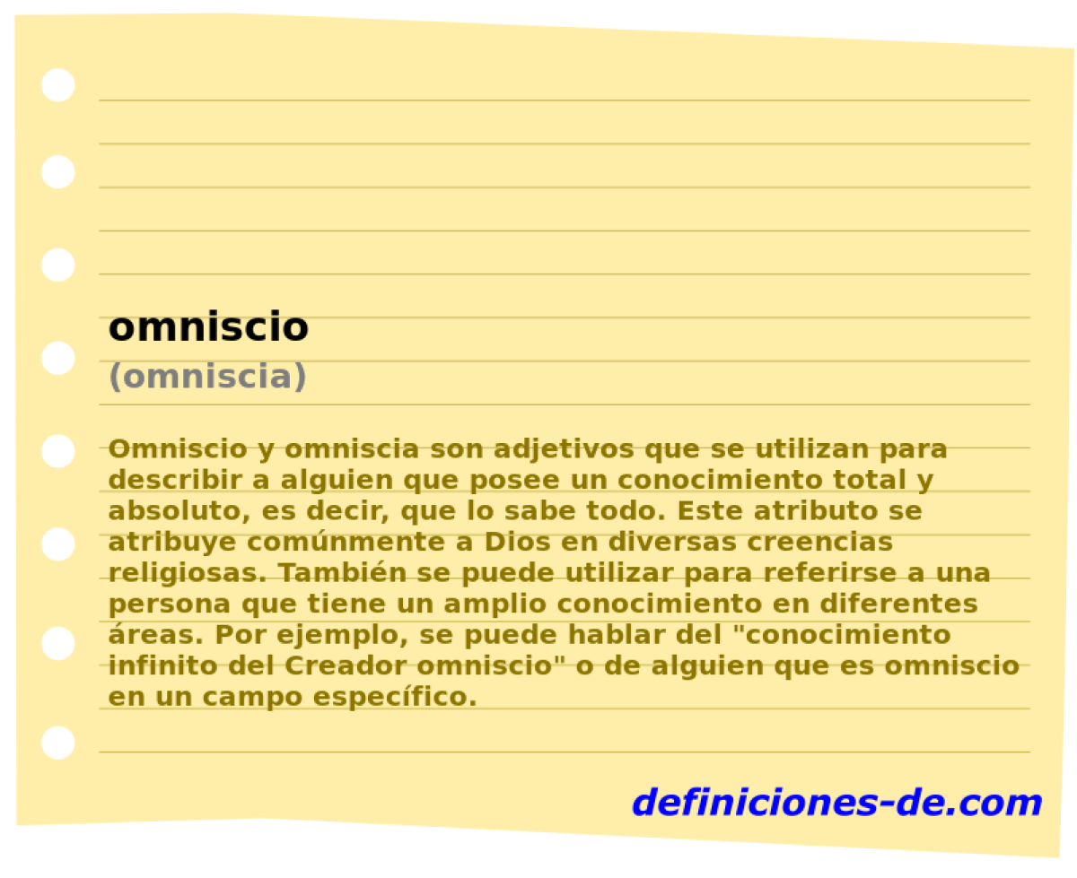 omniscio (omniscia)