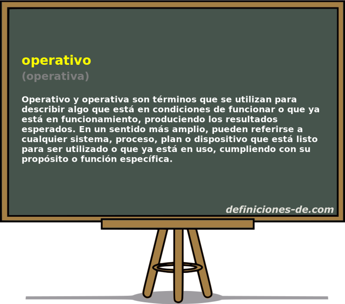 operativo (operativa)