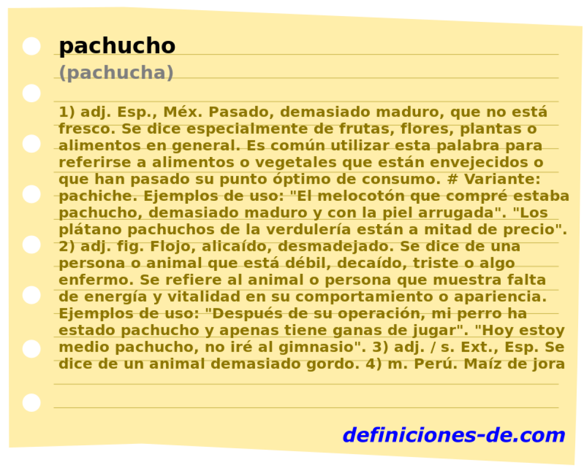 pachucho (pachucha)