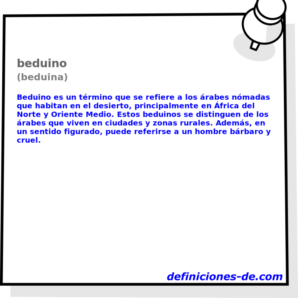 beduino (beduina)