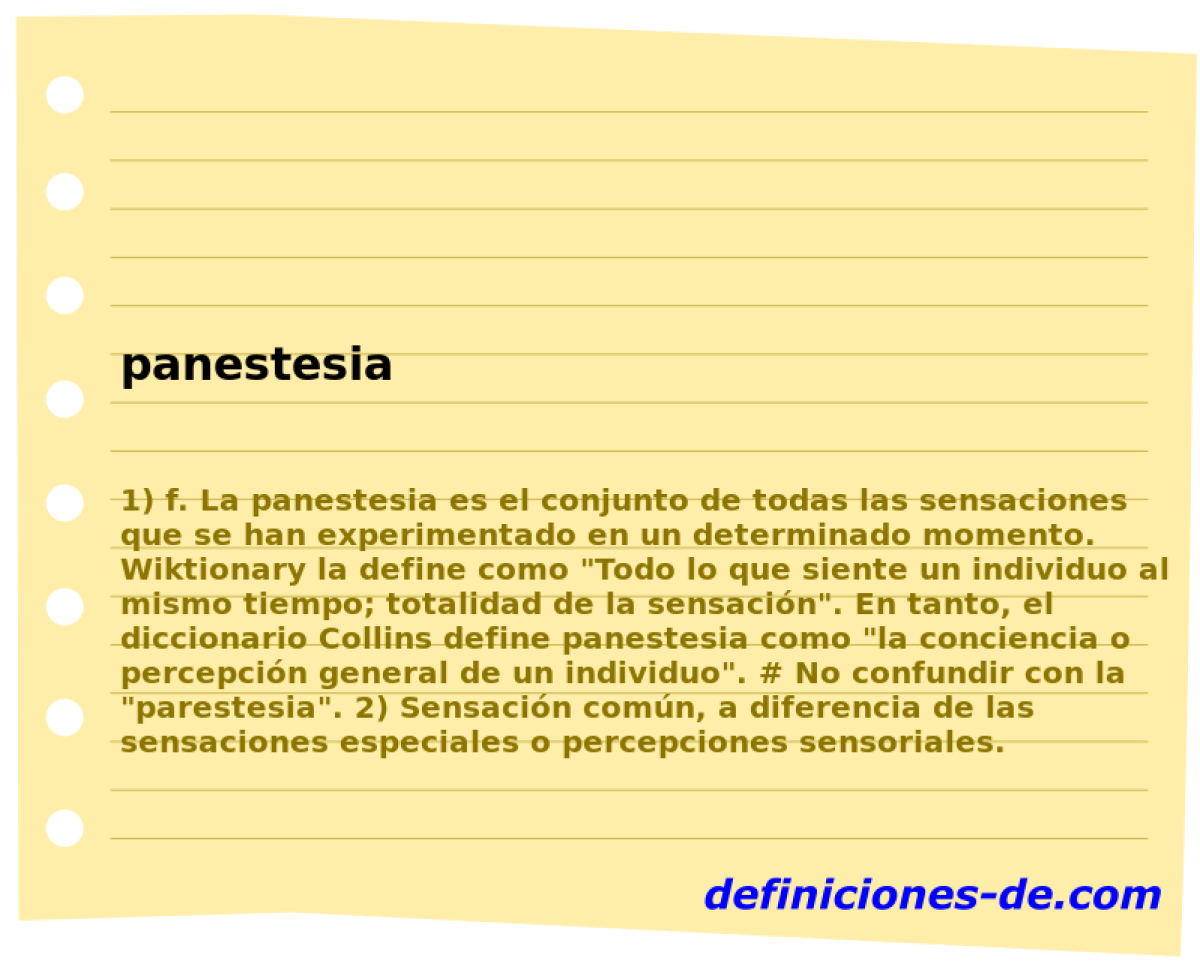 panestesia 
