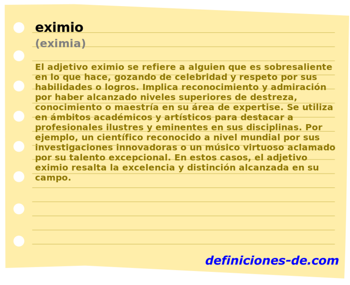 eximio (eximia)