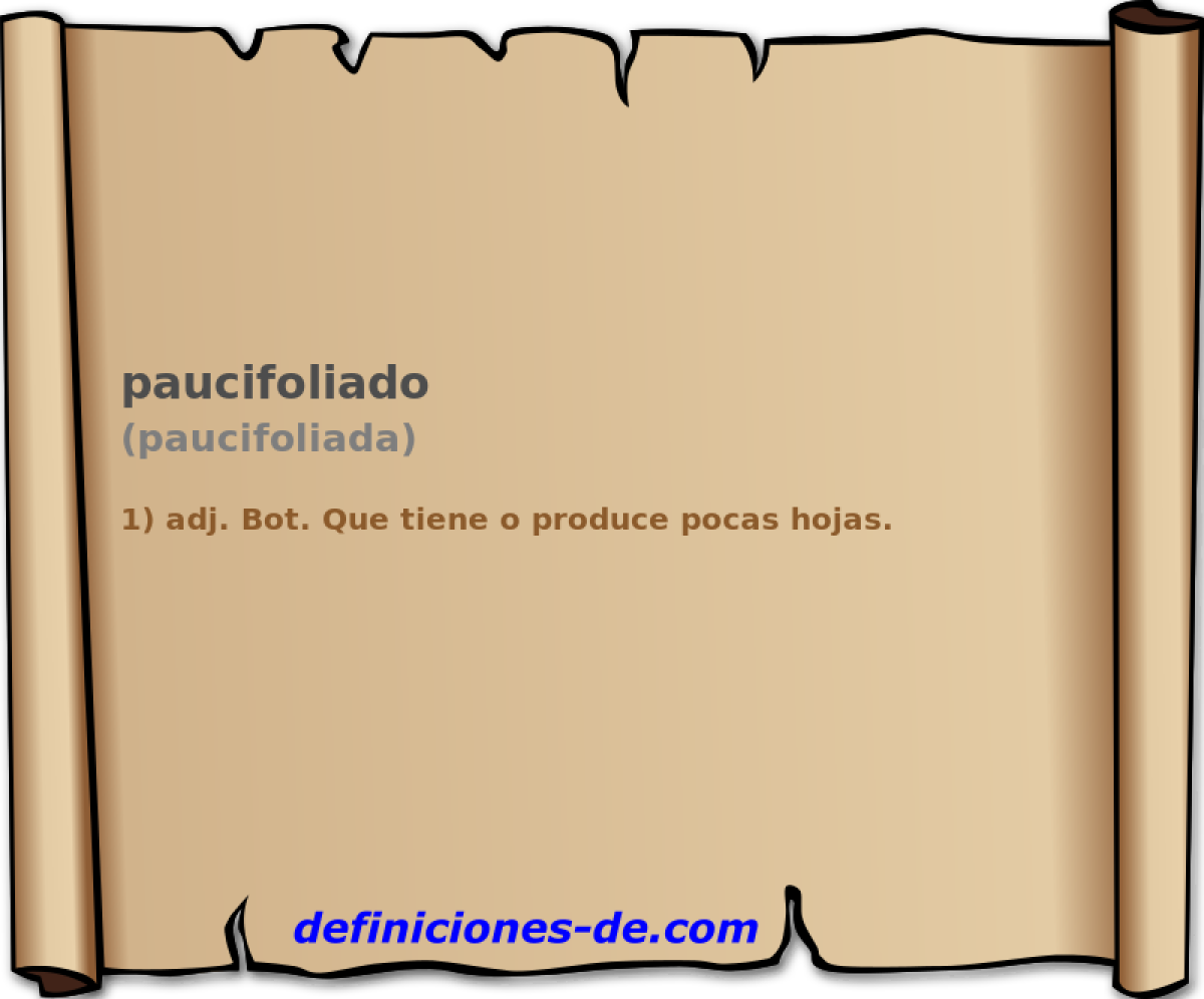 paucifoliado (paucifoliada)