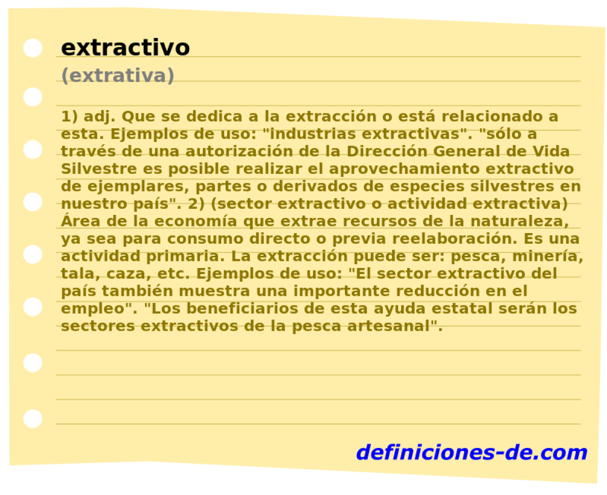 extractivo (extrativa)
