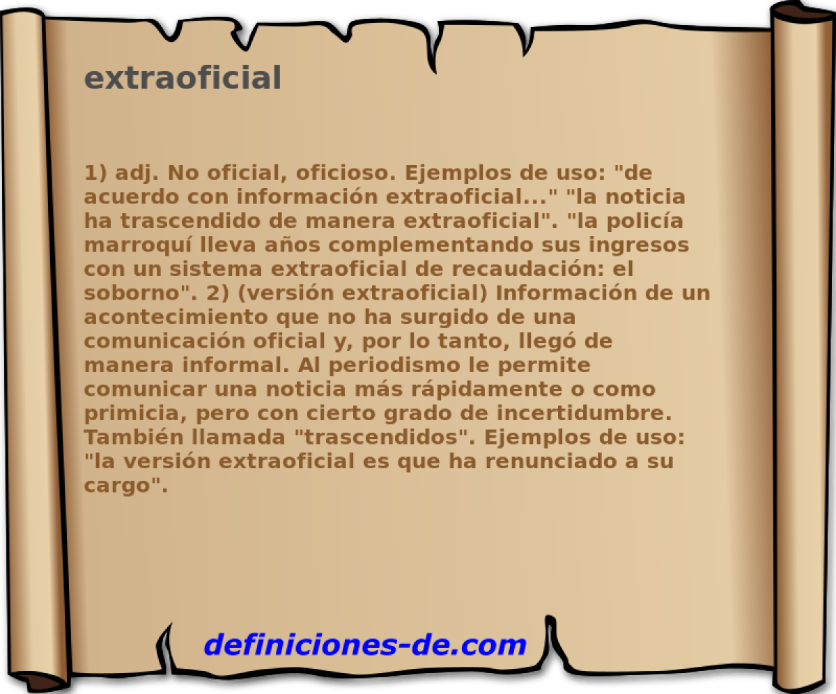 extraoficial 