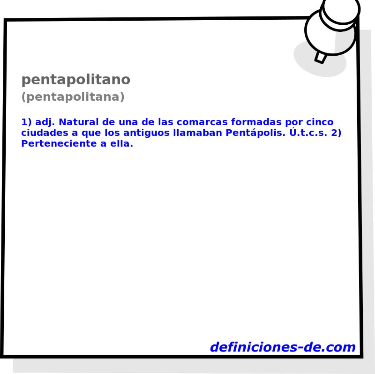 pentapolitano (pentapolitana)