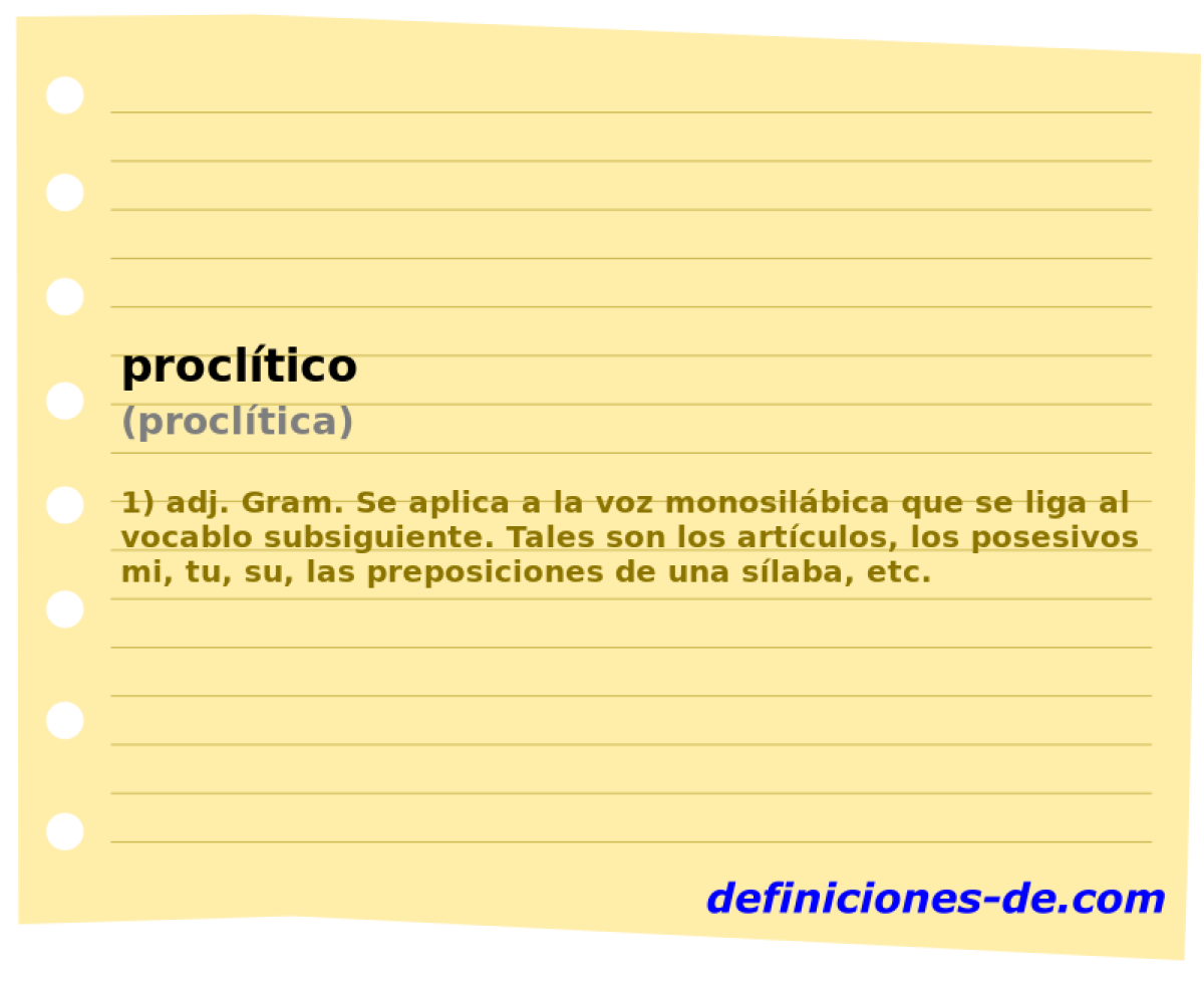 procltico (procltica)