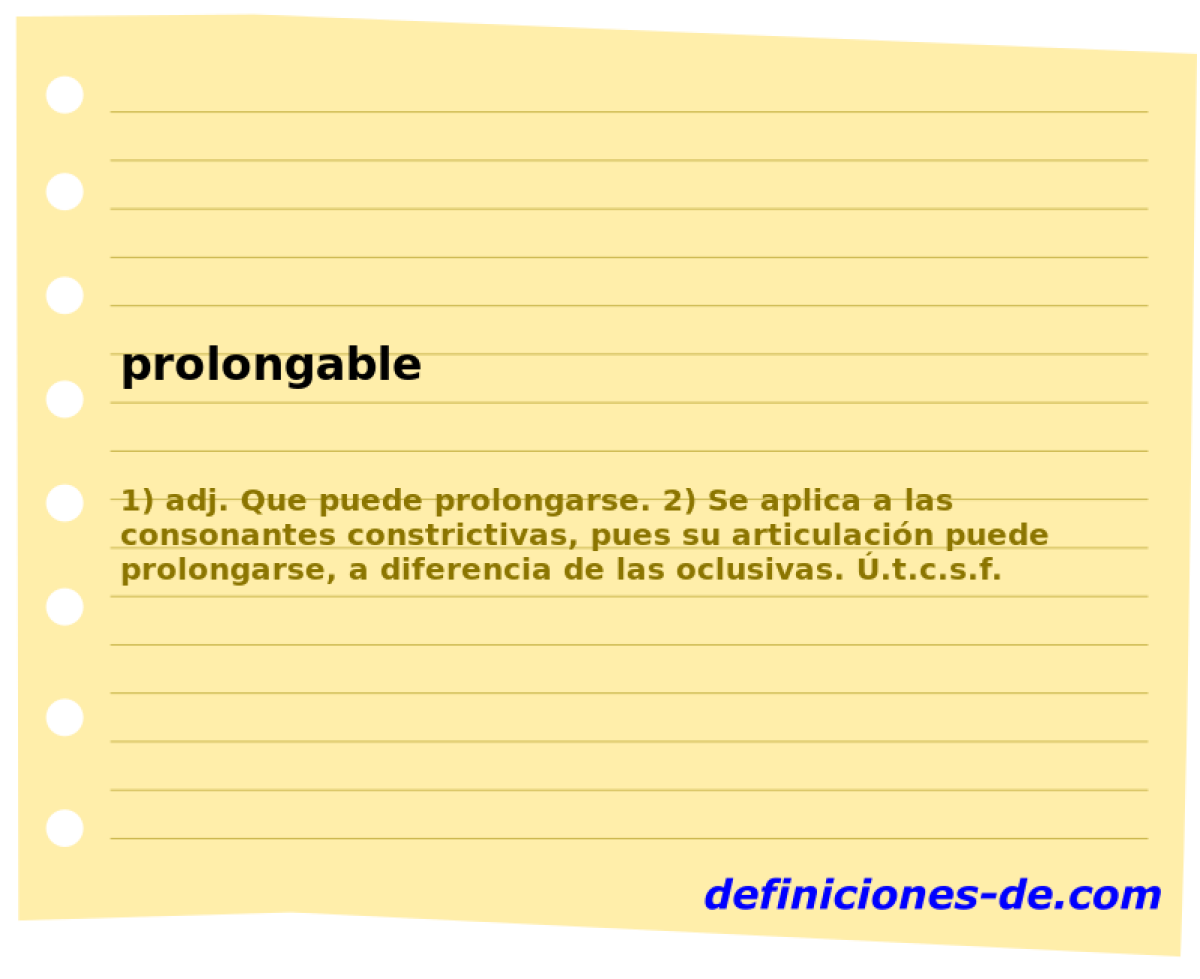 prolongable 