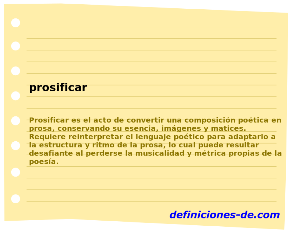 prosificar 